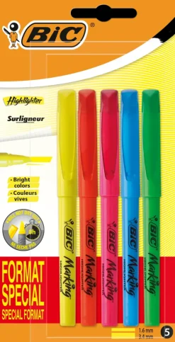 Bic Highlighter Varilajitelma 5Kpl