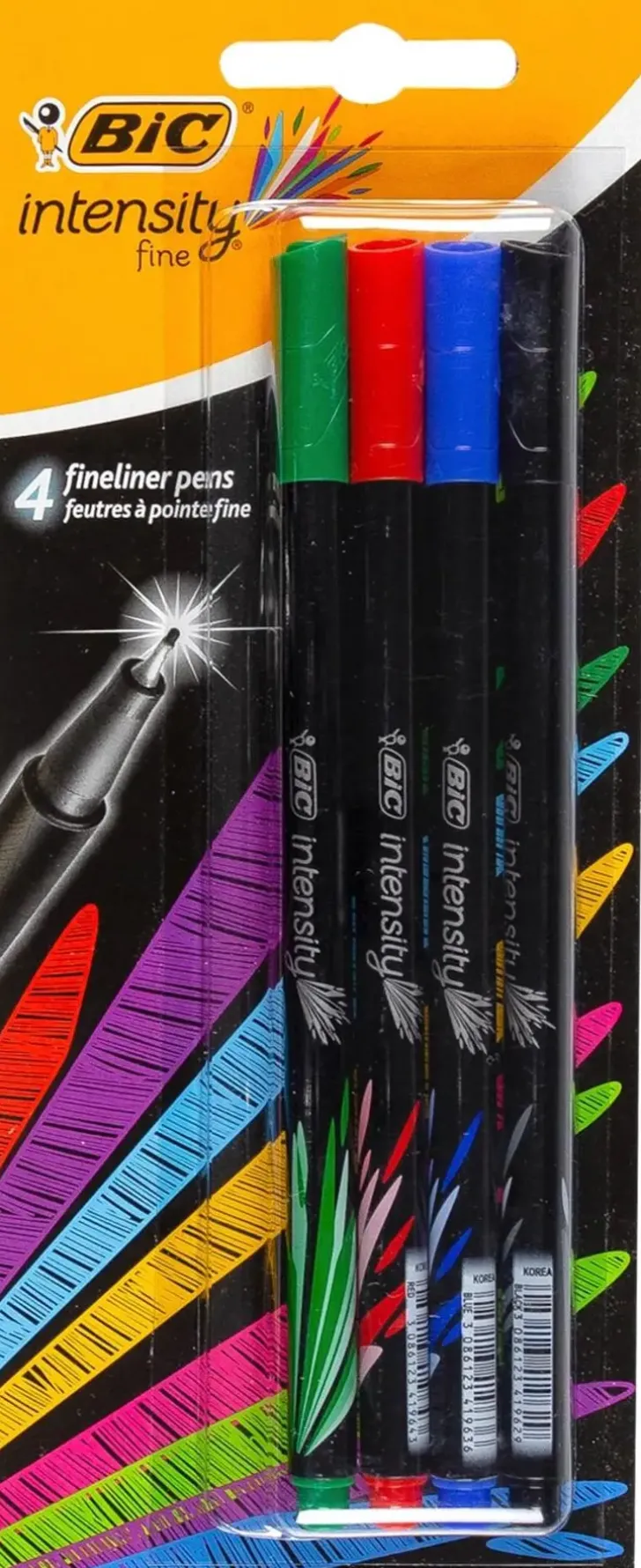 Bic Intensity Perusvarit 4Kpl Fineliner