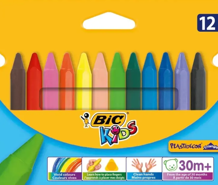 Bic Kids Kolmiomuovivahaliitu 12Kpl