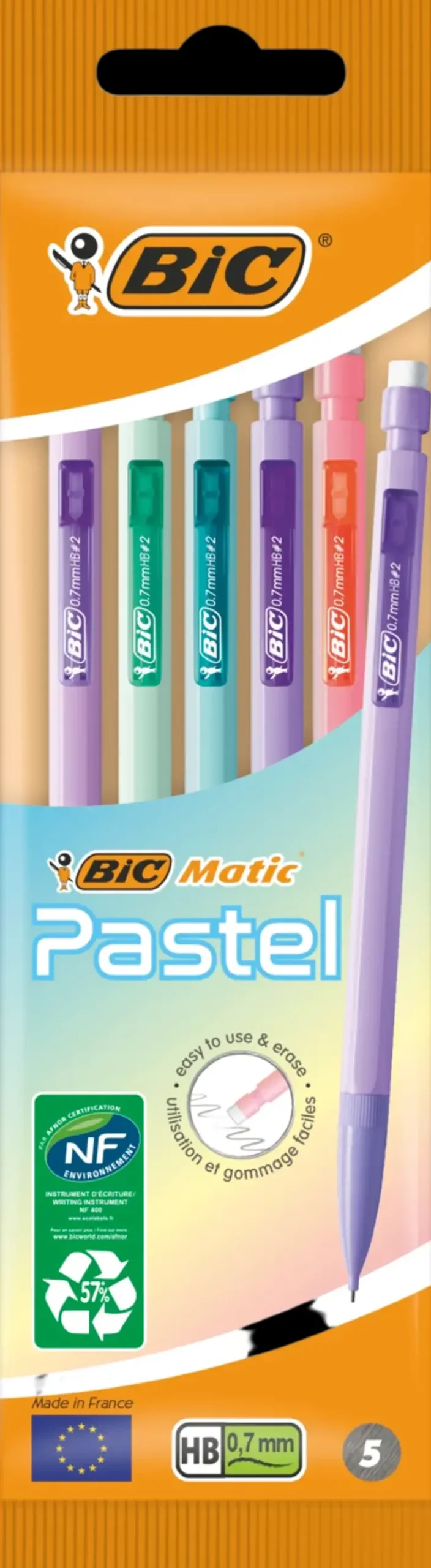 Bic Matic Pastel Lyijytaytekyna 5Kpl