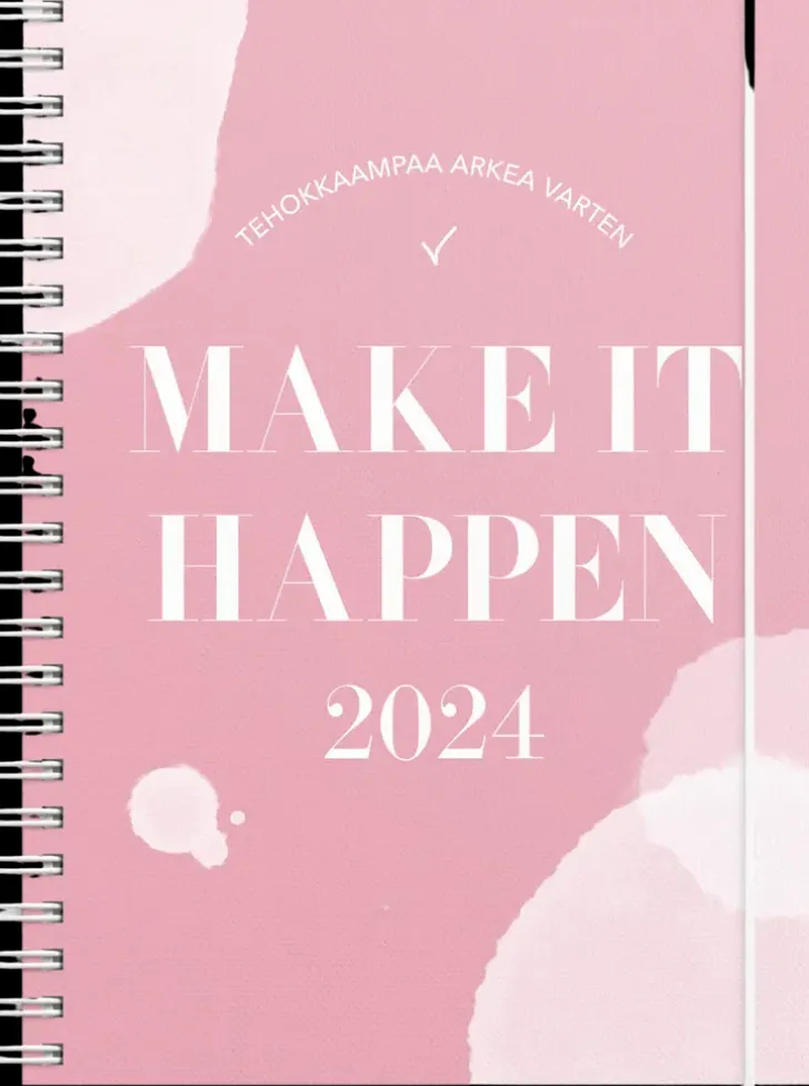 Burde Kalenteri 2024 Make It Happen Roosa