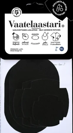 Fabpatch Vaatelaastari, Yonmusta - Helppo, Hankaamalla Kiinnittyva Tekstiilien Korjauspaikka