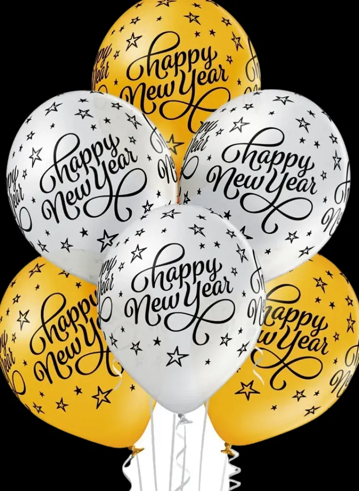 Happy New Year Ilmapallo, 6 Kpl
