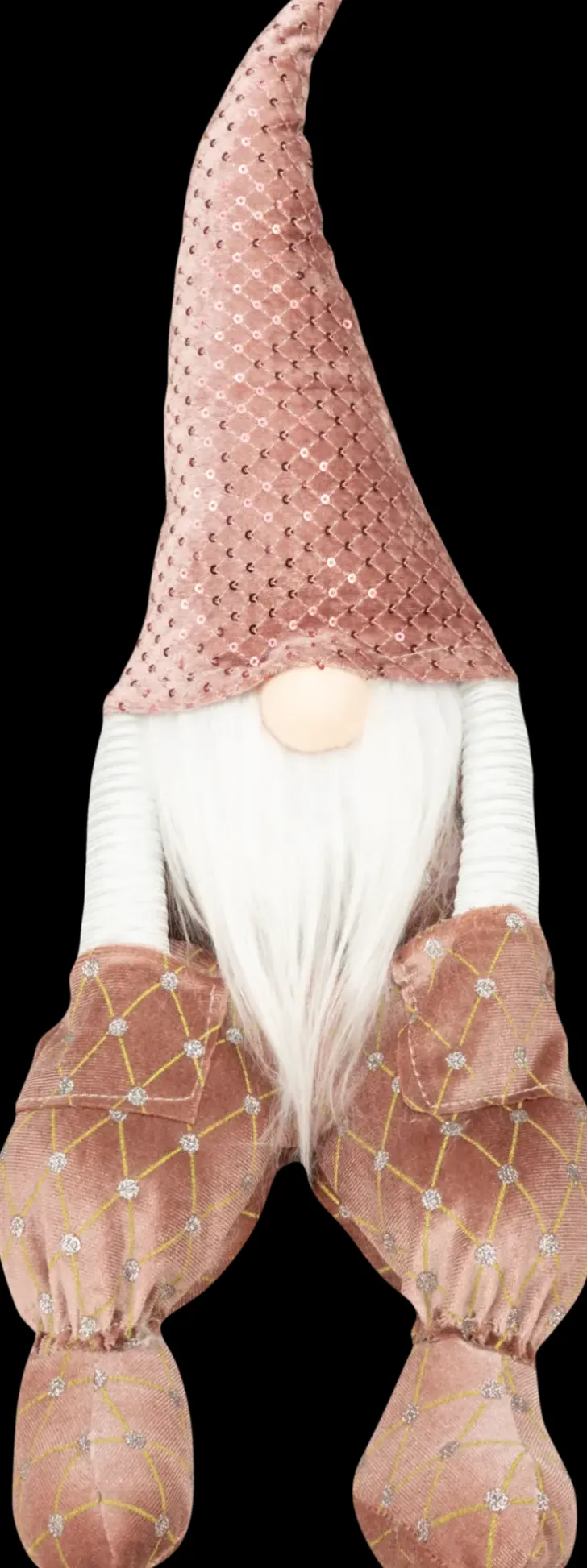 Istuva Tonttu Lokapoksy 57 Cm, Pinkki