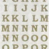 J.K. Primeco Glitterkirjaintarra Kulta