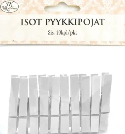 J.K. Primeco Isot Pyykkipojat Valkoinen 10Kpl