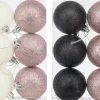 Joulupallo 6 Cm Glitter 6 Kpl