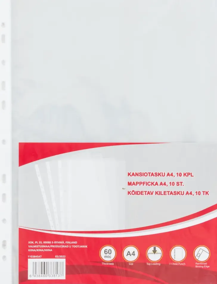 Kansiotasku A4 10 Kpl