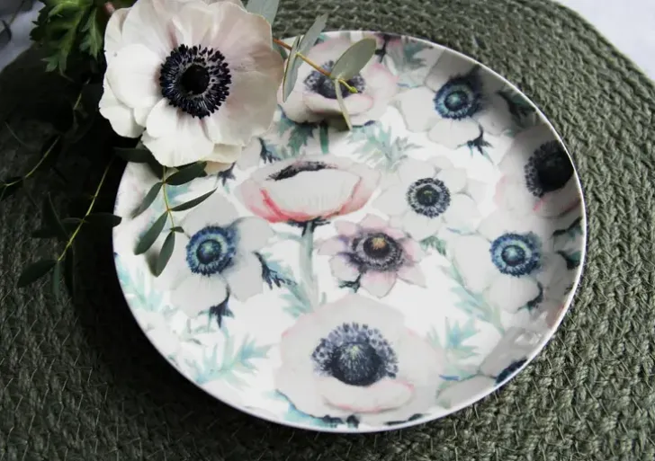 Kultakeramiikka Lautanen Anemone 19 Cm