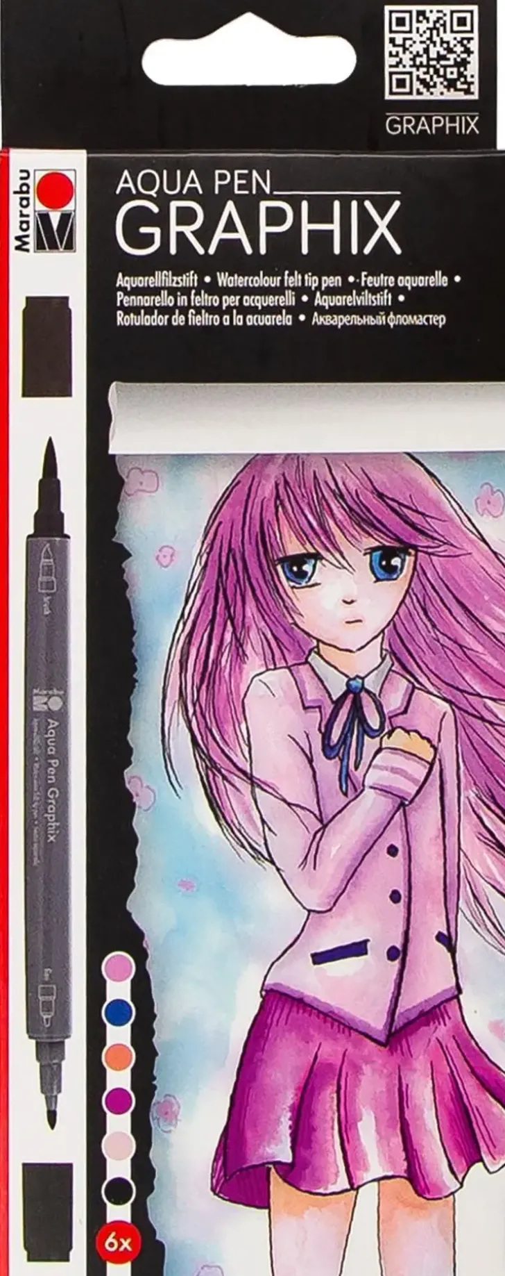 Marabu Graphix Manga Kaksipainen Vesivarikyna