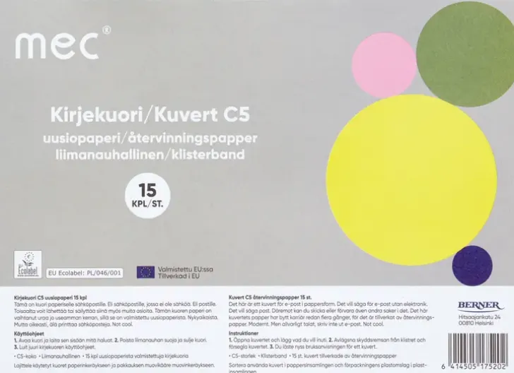 Mec Kirjekuori C5 Uusio 15Kpl