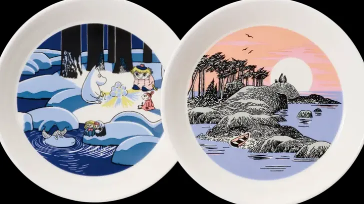 Moomin Arabia Lumilyhty Ja Muumi Lautassetti 19 Cm