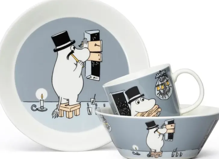 Moomin Arabia Muumi Muumipappa Lautanen 19Cm Harmaa