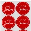 Muototarra Hyvaa Joulua Punainen 3Ark/Pkt