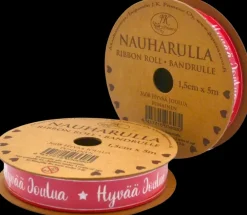 Nauharulla Hyvaa Joulua Punainen 1,5Cm X5M