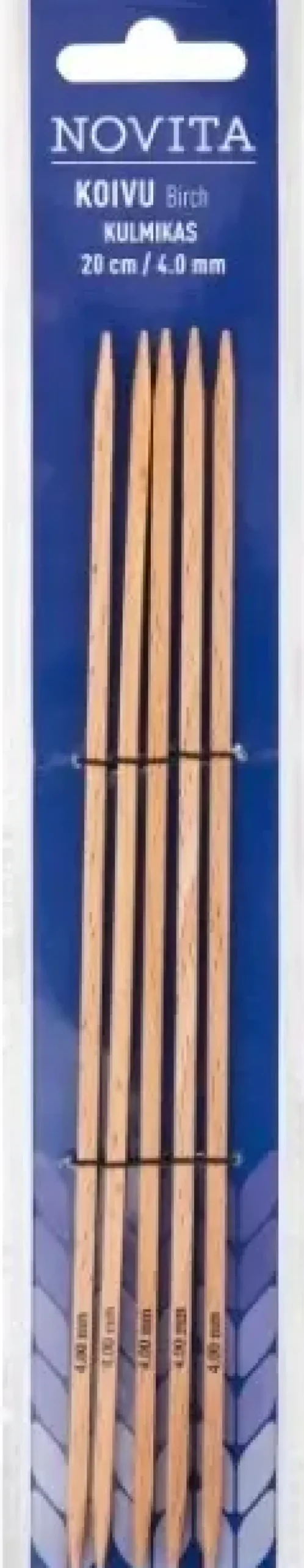 Novita Sukkapuikko Kulmikas 20Cm - 4 Mm Koivu