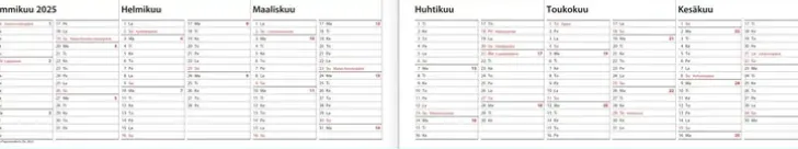 Poytakalenteri Memo-Viikkomuistio, Sininen