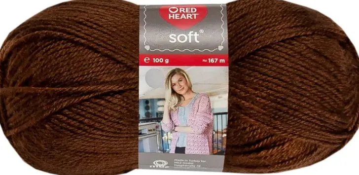 Prym Red Heart Neulelanka Soft Akryyli 100G Ruskea