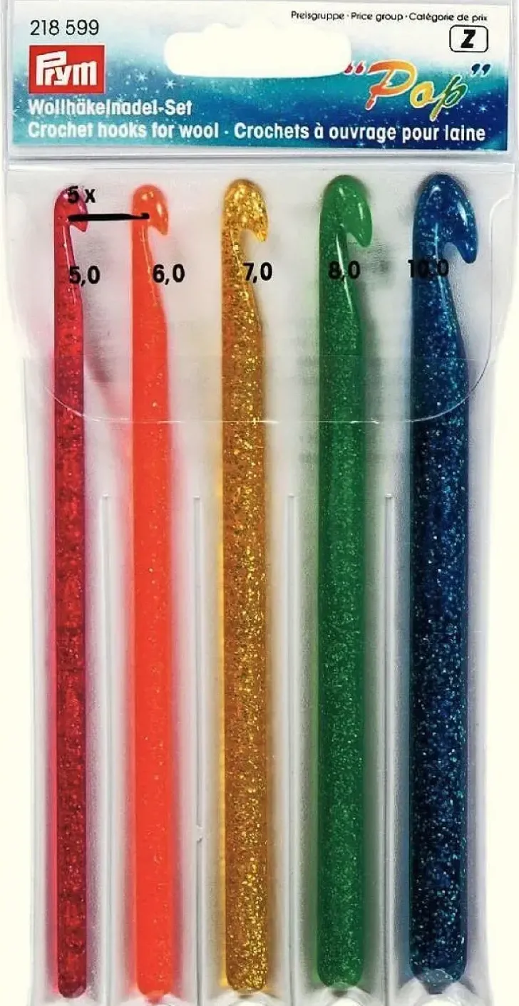 Prym Virkkuukoukut 5 Kpl Koot 5-6-7-8-10 Mm