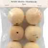 Puuhelmet Natur 4Cm 6Kpl/Pkt