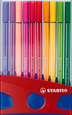 Stabilo Tussikynapakkaus Pen 68 Fineliner 20 Varia Sinisessa Telineessa