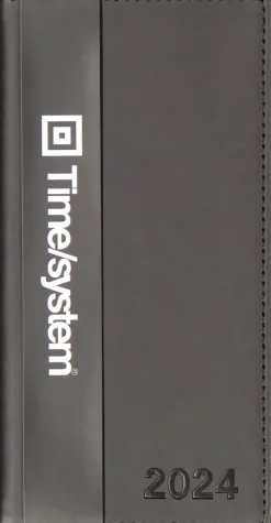 Taskukalenteri Time System Classic Musta 2024