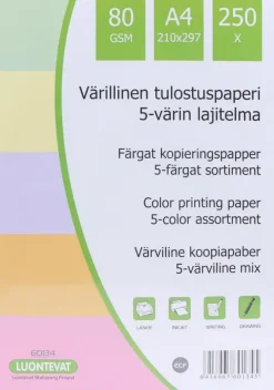 Teehoo Varillinen Tulostuspaperi A4 250Kpl 5 Varia