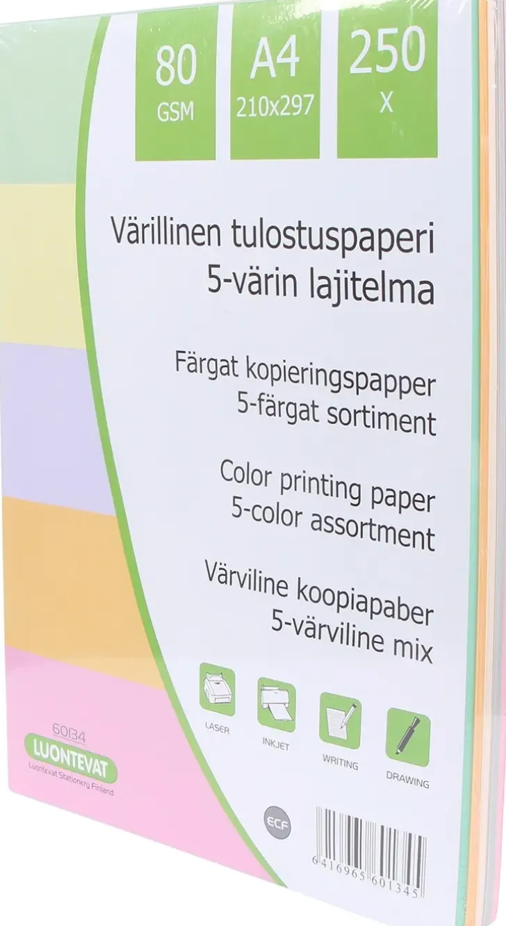 Teehoo Varillinen Tulostuspaperi A4 250Kpl 5 Varia